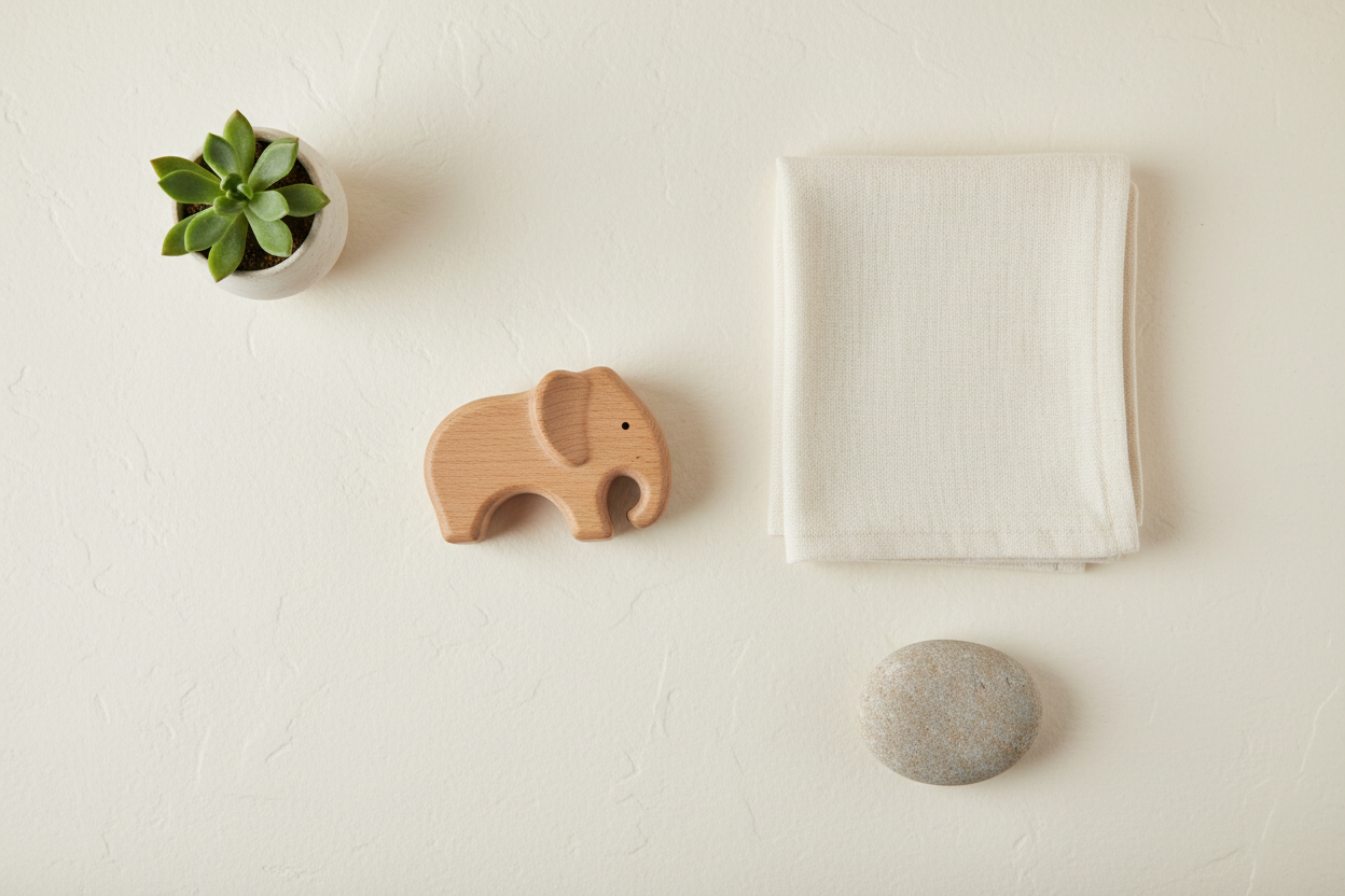 Sustainable Children's Items Flat Lay